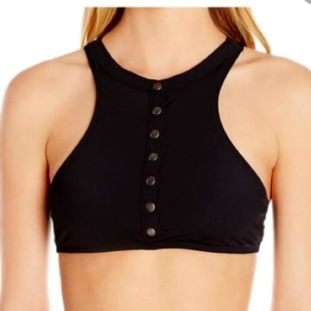 Red Carter Black swim top